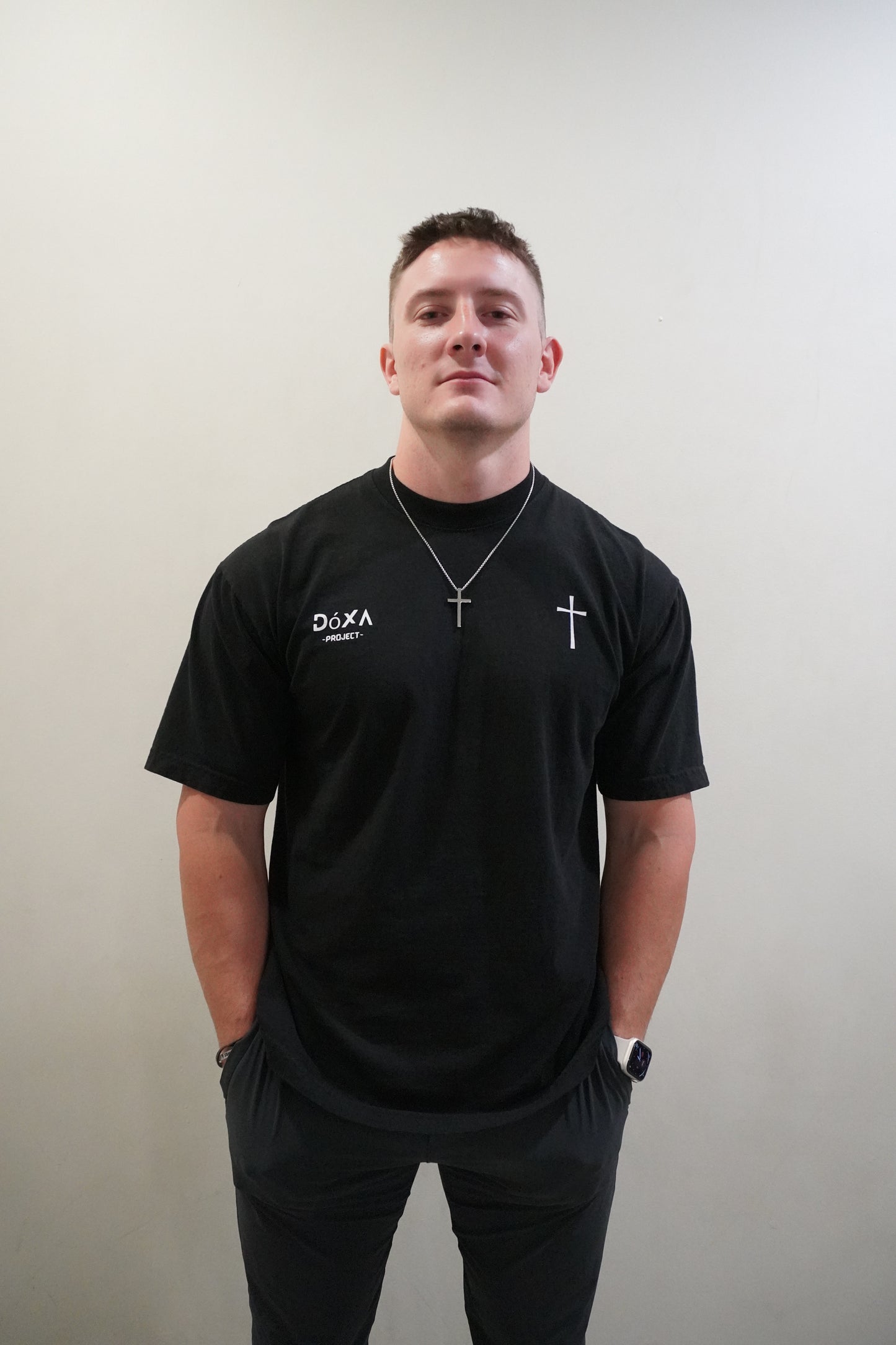 Romans 12:1 Black Tee – DP #002