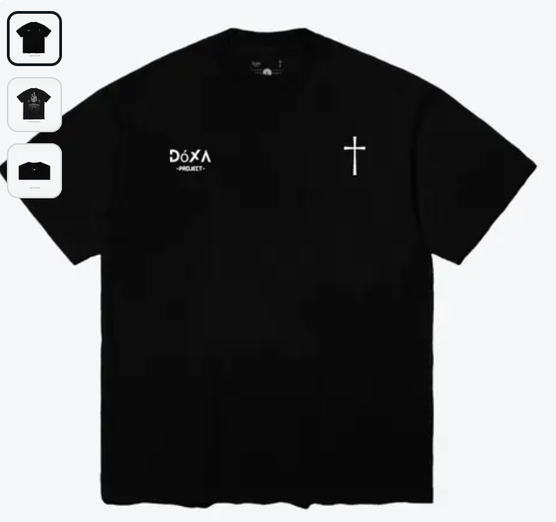 Romans 12:1 Black Tee – DP #002