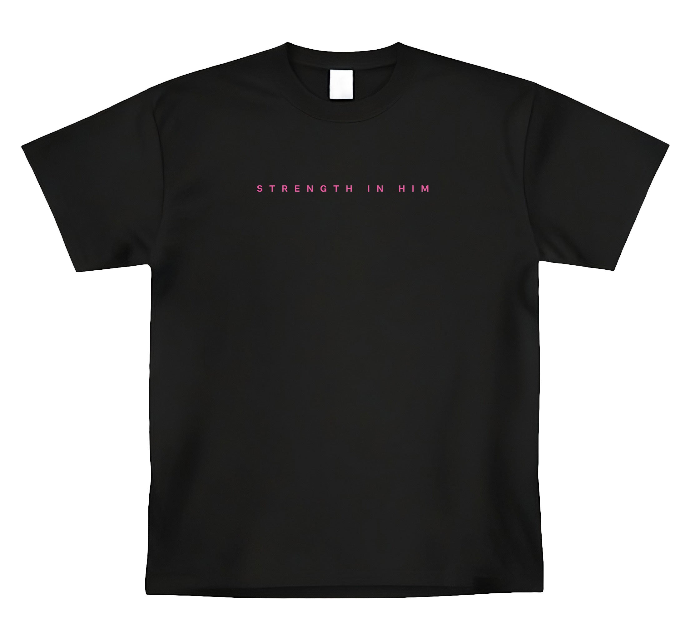 Strength in Him Tee - Isaiah 41:10 - Black