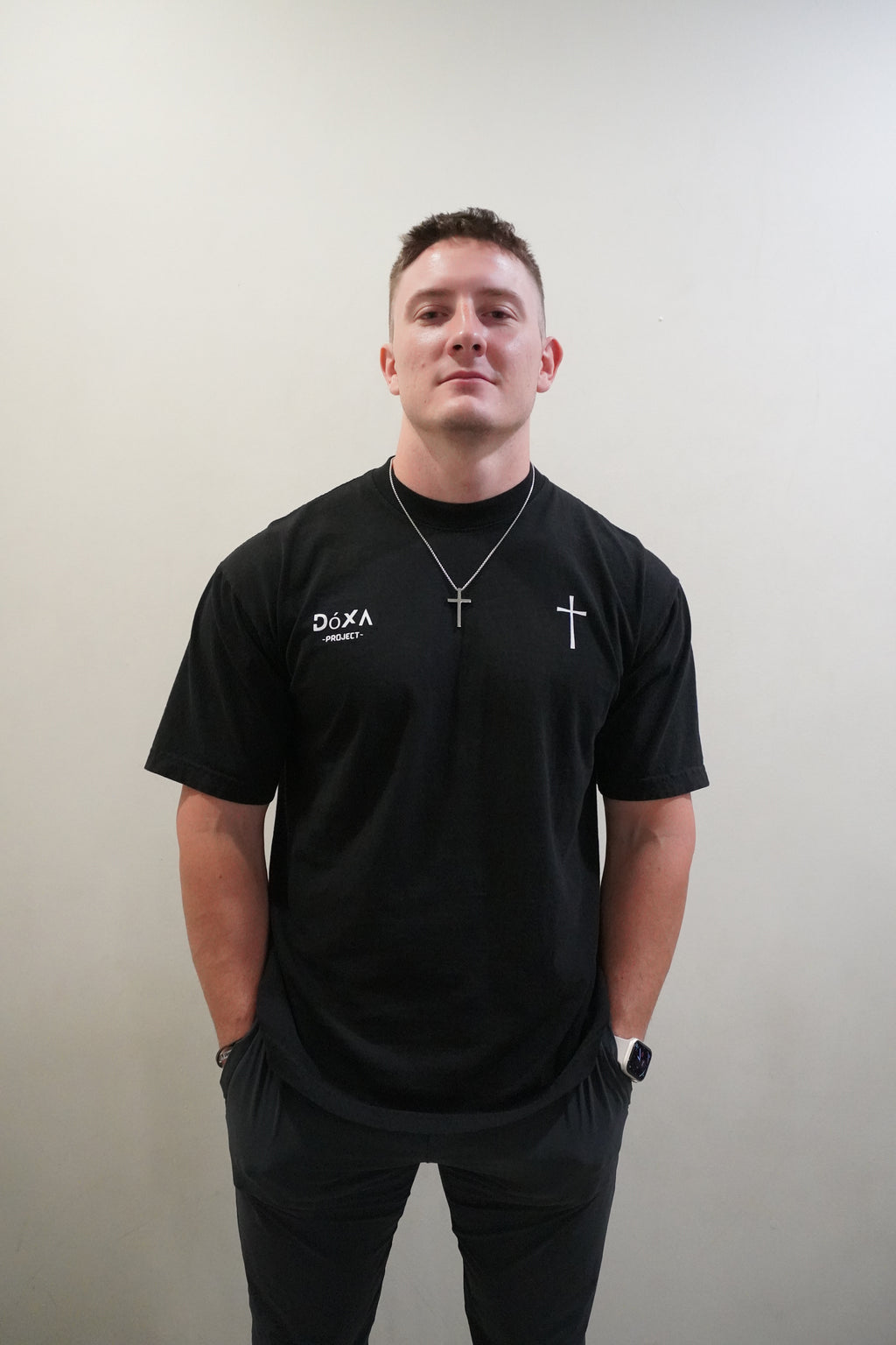 Romans 12:1 Black Tee – DP #002