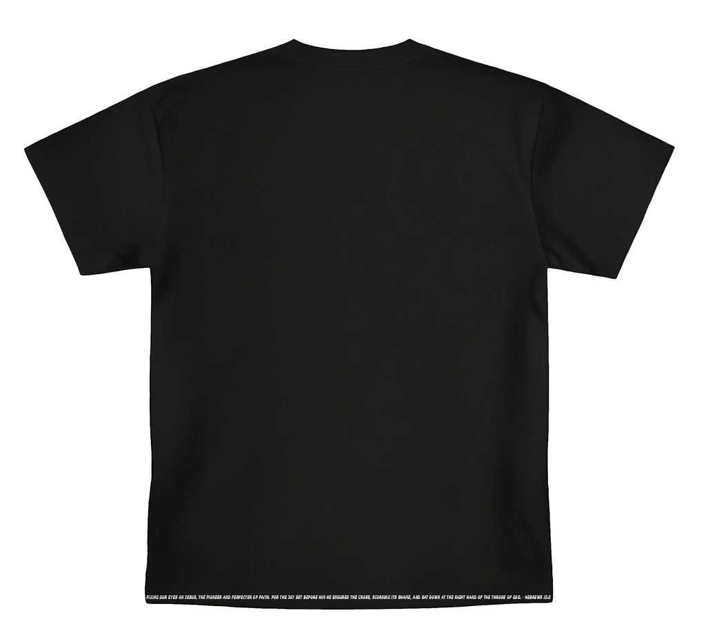 Jesus Tee: Black - Hebrews 12:2