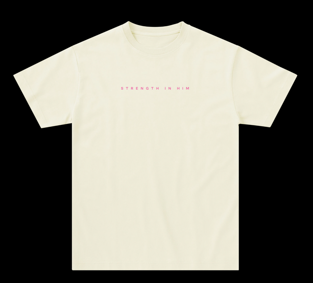 Strength in Him Tee - Isaiah 41:10 - Cream