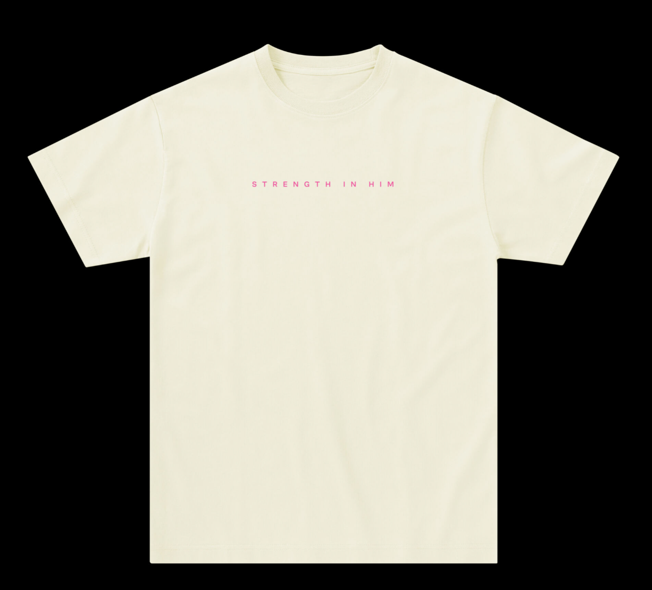Strength in Him Tee - Isaiah 41:10 - Cream