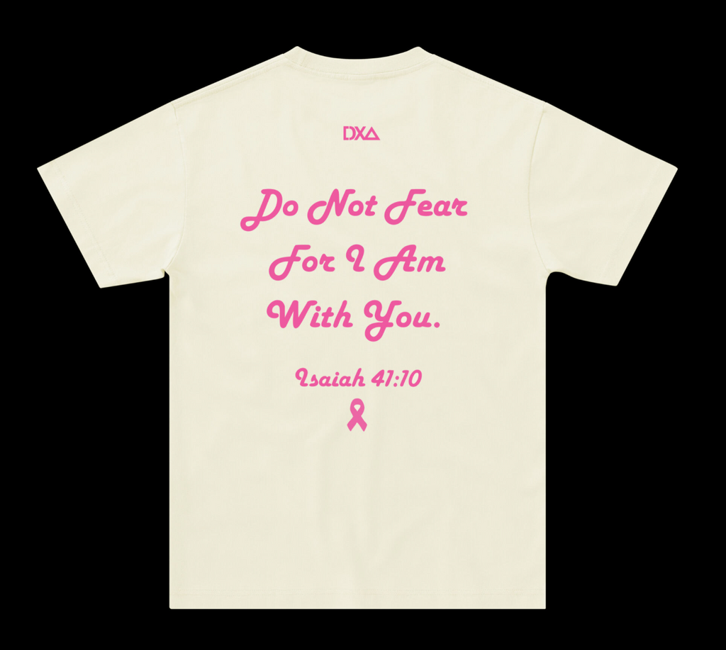 Strength in Him Tee - Isaiah 41:10 - Cream