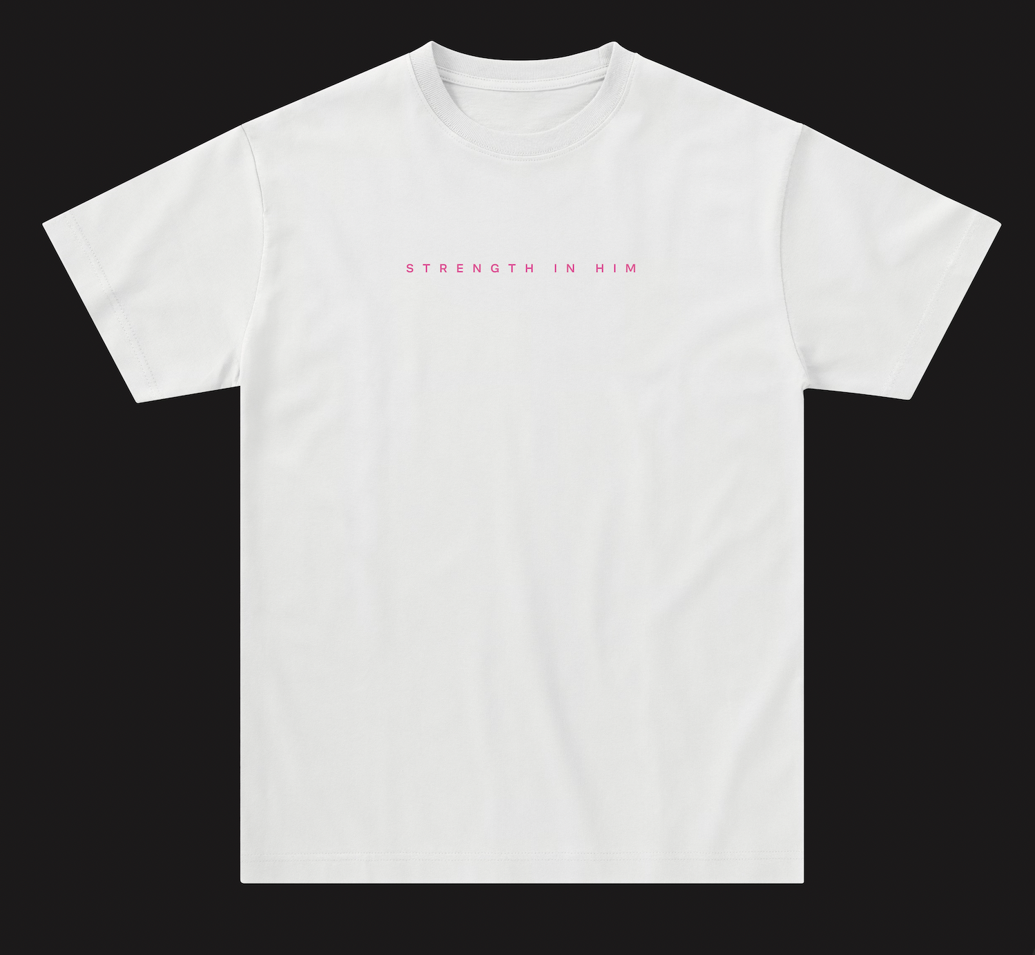 Strength in Him Tee - Isaiah 41:10 - White